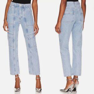 NWT AGOLDE Cooper Cargo Crop Denim Jeans Rank Wash Size 29 ~NEW